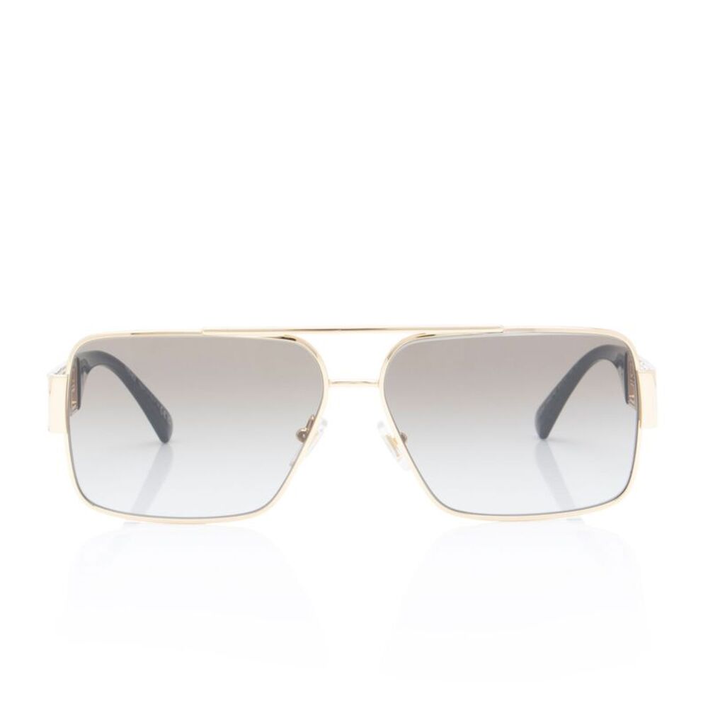 Versace Greca Cutout Rectangular Sunglasses
